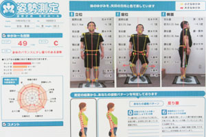 姿勢骨盤分析で、体のゆがみを、より正確に矯正!
